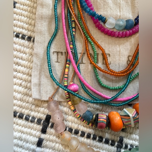 Multicolor Layered Beaded Necklace by Twine & Twig - Picture 5 of 7